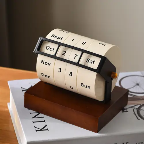 rotary perpetual calendar 2025 large rotating table calendar table decoration table calendar perpetual calendar countdown
