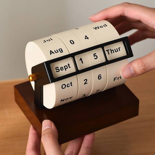 rotary perpetual calendar 2025 large rotating table calendar table decoration table calendar perpetual calendar countdown