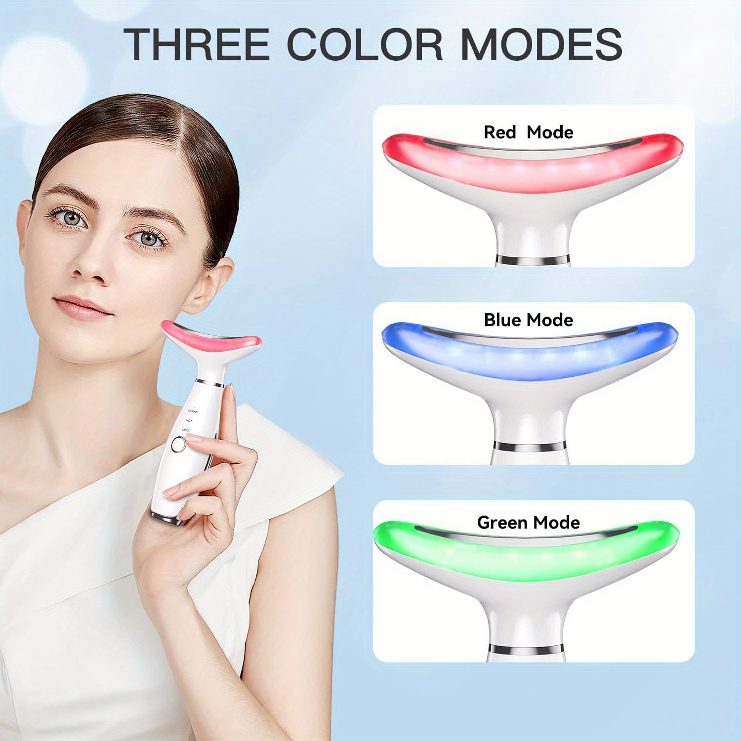 TEMU Rechargeable Facial & Neck Massager - Usb Powered, 3 For Relaxation And Skin Care Gift For Mom On Mother's Day