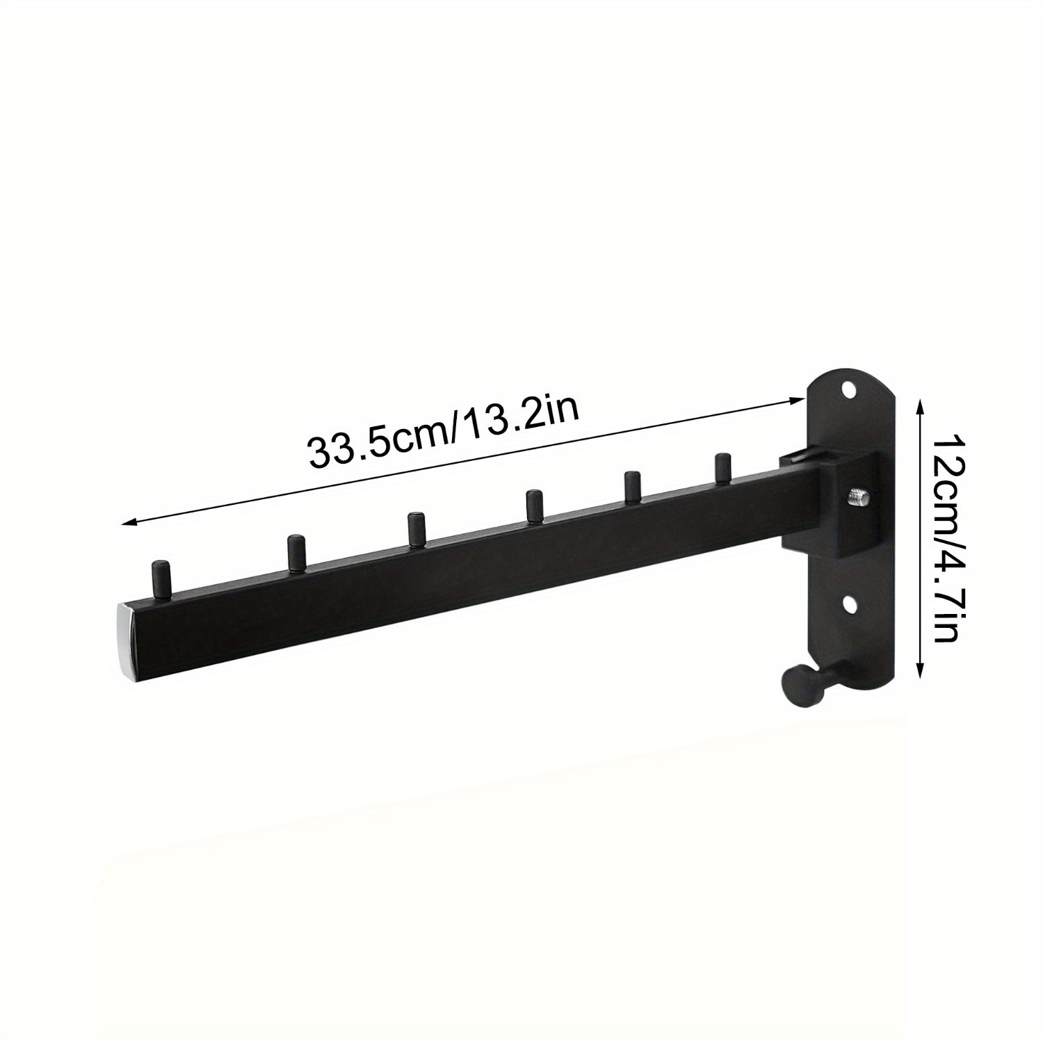 E-shop Faltbarer, wandmontierter Kleiderbügel mit drehbarem Arm, Edelstahlmaterial, robuste Hutmanschette für Badezimmer, Schlafzimmer, Waschküche und
