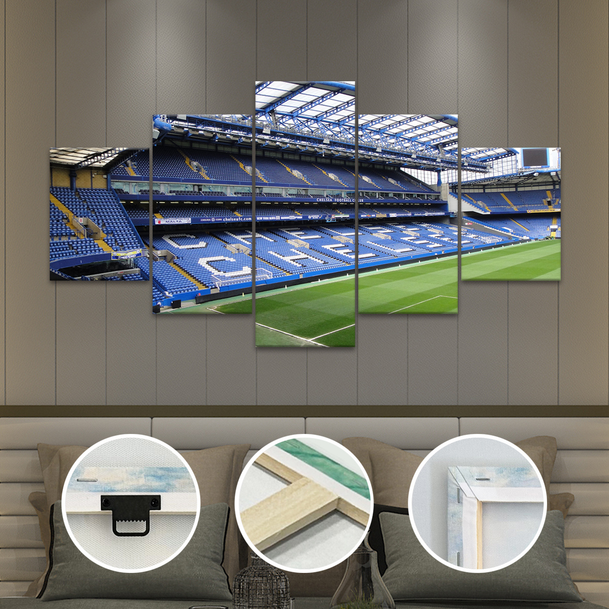 

5pcs Chelsea Field Art Set - & Wooden Decor For , , , Bar