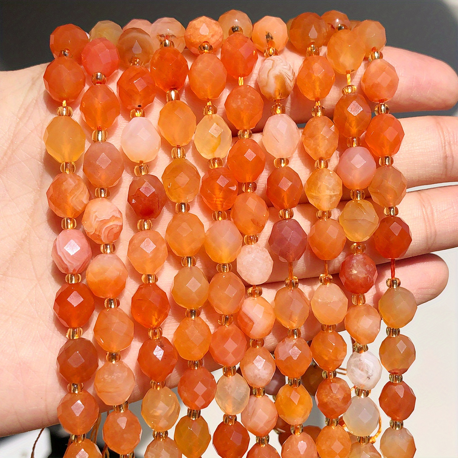 

Aaa Oval Persian Gulf Natural Stone Beads, 8x7mm Orange Rice-shaped Spacer Beads For Making - Unique Bracelets, Necklaces, Earrings Craft Supplies, Accessories