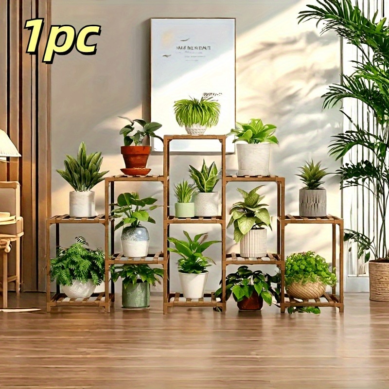 

1pc Plant Stand, 1 Plant Stand 11 Pot Supports, - Plant Stand For Plants, Suitable For Placing Or Plants In , Catering To Christmas Decorations In Variou