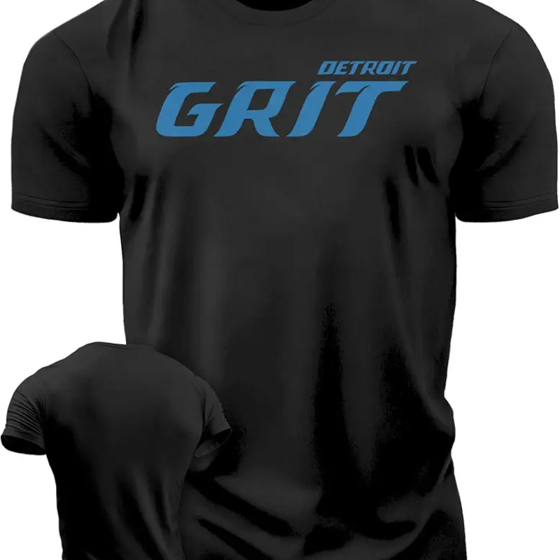 

Grit T-shirt For Men, Athletic Running Gym Workout Short Sleeve Shirt