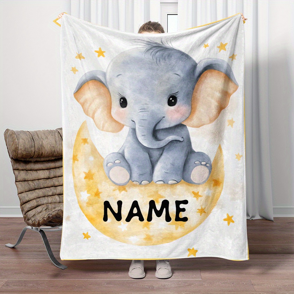 

Personalized Flannel Throw Blanket - Soft, Lightweight & Warm For Sofa, Bed, Travel & Camping - Custom Name , Livingroom, Office, Chair, Party Favors