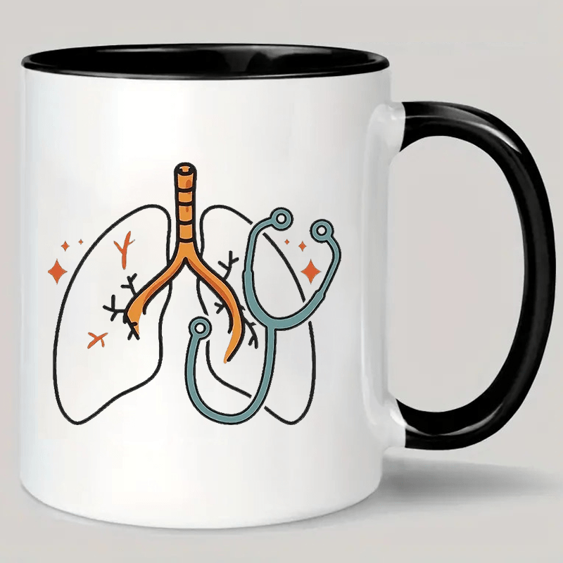 lung anatomy ceramic coffee mug insulated reusable hand wash - Temu Germany