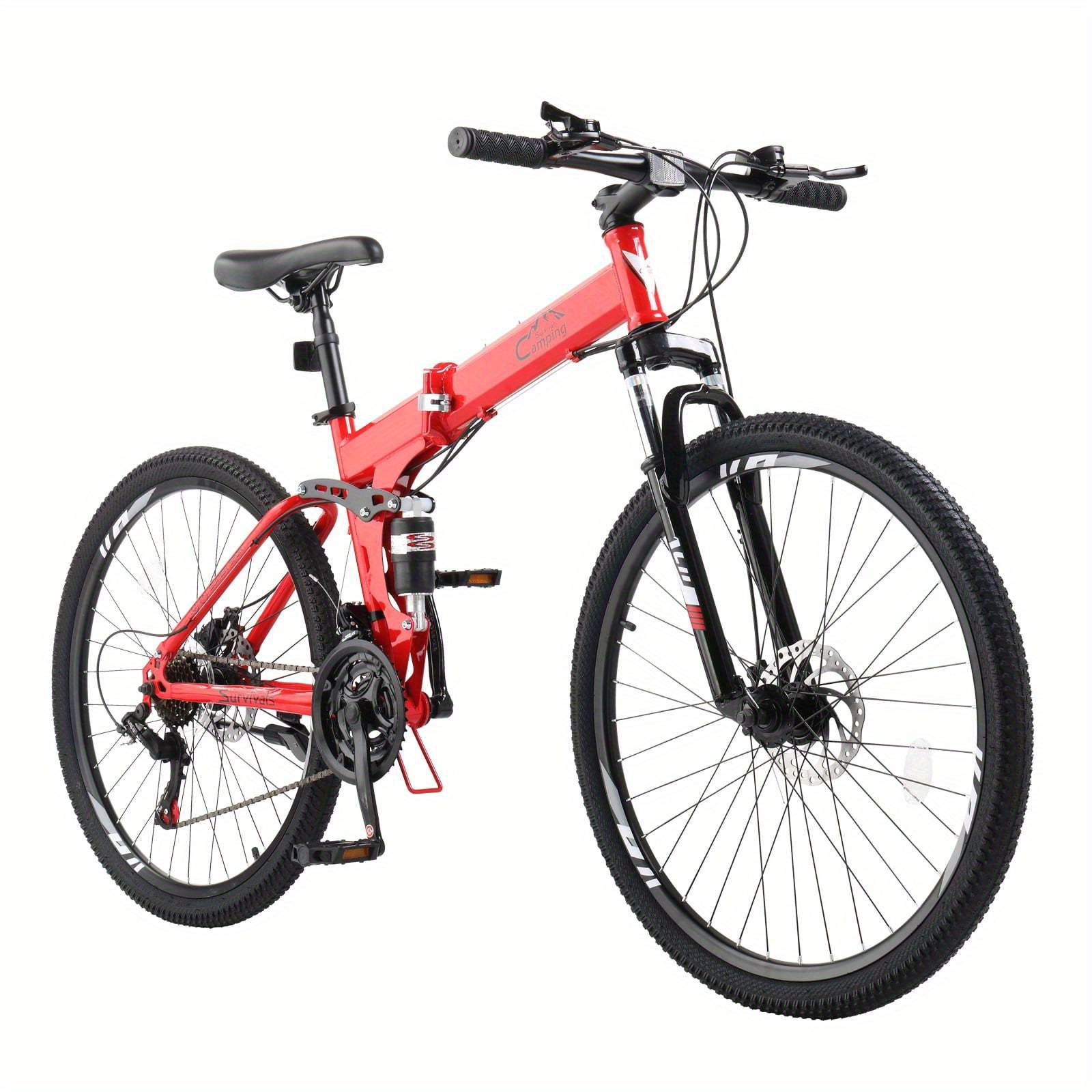 

26in Bike 21-, With Disc Brakes, Red