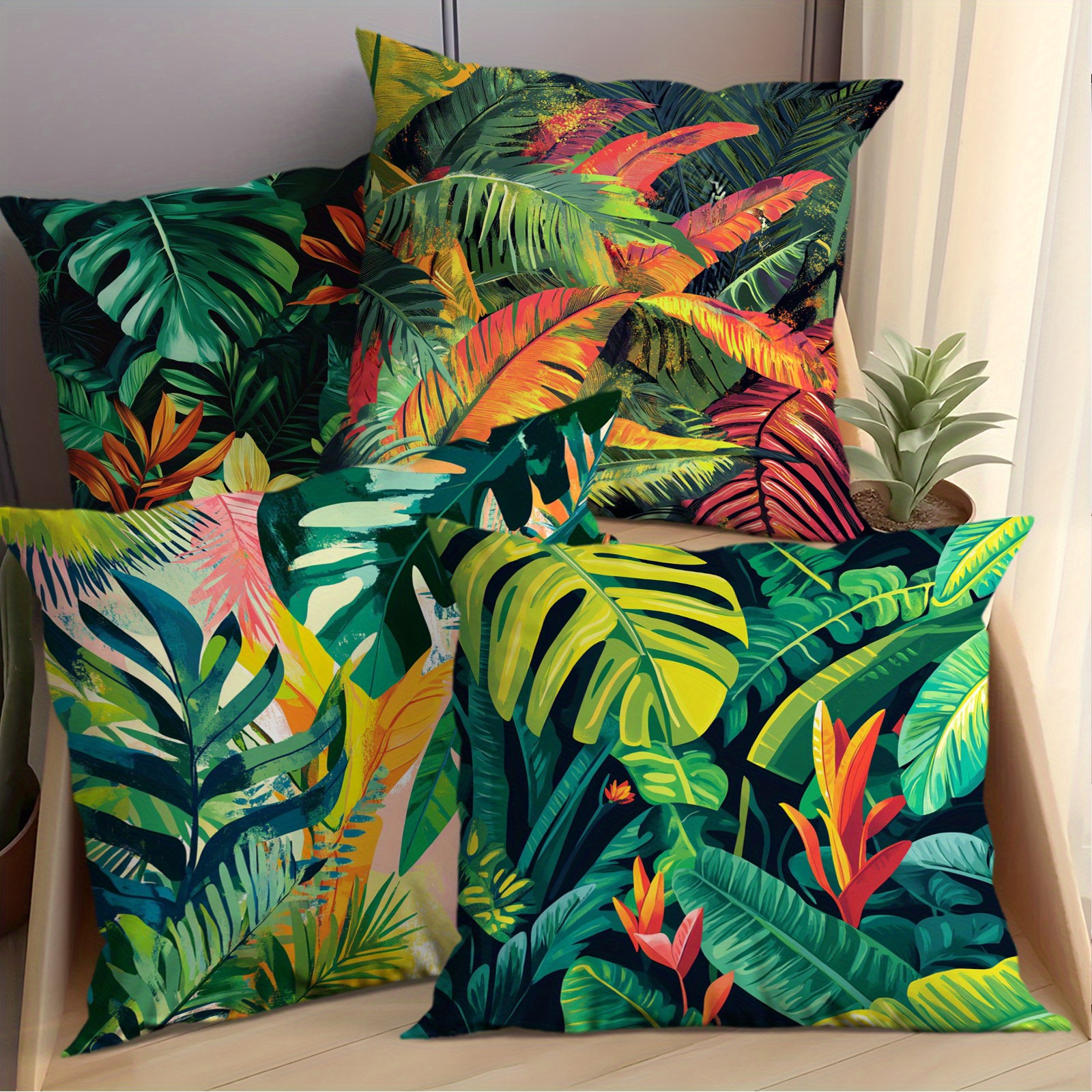 

Tropical Jungle Set, No Pillow , Comfortable, Suitable For Office, Bedroom, Balcony, Car, Sofa,