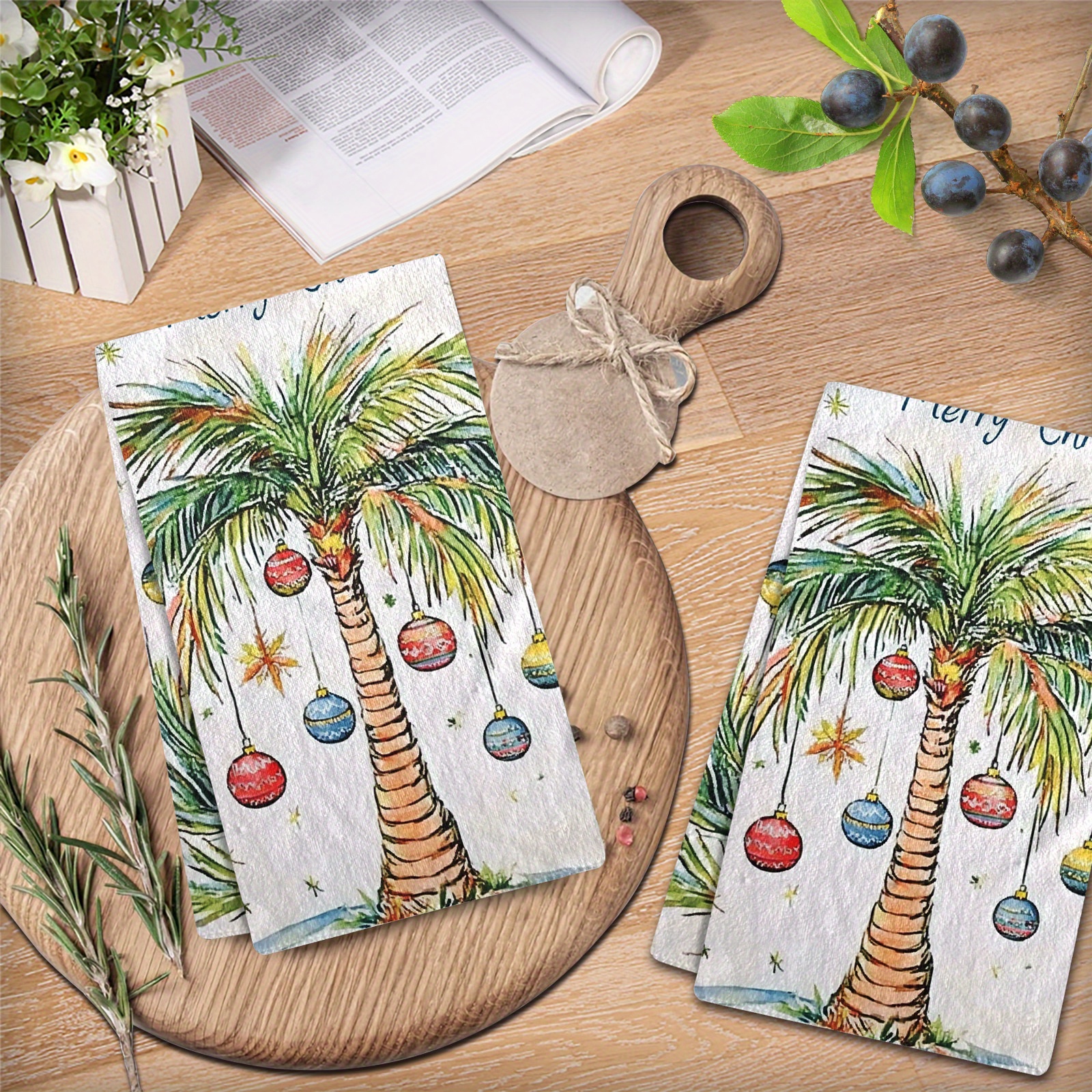 

2pcs Christmas Towels - - , -dry Dish Cloths For Cooking, & Cleaning - Housewarming , 27.2x18.