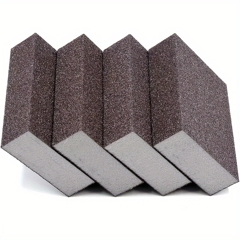 4pcss 4pcs Sanding Block Set: Wet/dry Dual-use, Reusable, Washable For Woodworking, Furniture, Metal & Primer