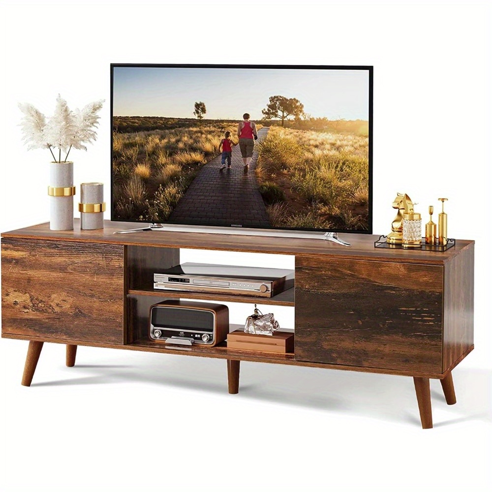 TEMU Tv Stand For 55 , , Entertainment Center With Storage For Living Room