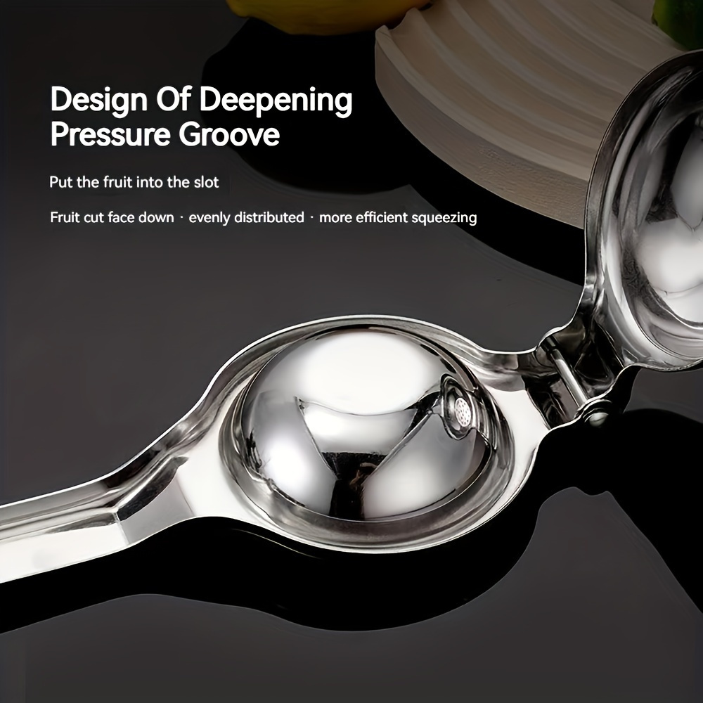 1 unidad, Exprimidor manual de acero inoxidable - Exprimidor de limón de mano, extractor de jugo de naranja, herramienta para exprimir frutas para uso doméstico