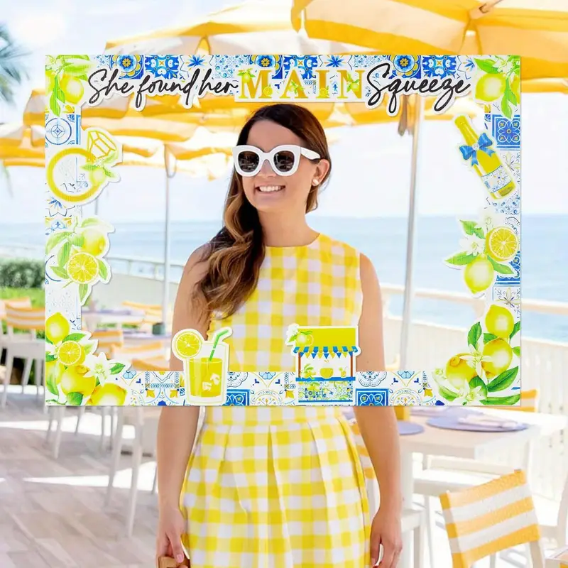 1set lemon bridal shower decorations photo booth main - Temu Bahrain 1set lemon bridal shower decorations photo booth main - Temu Bahrain