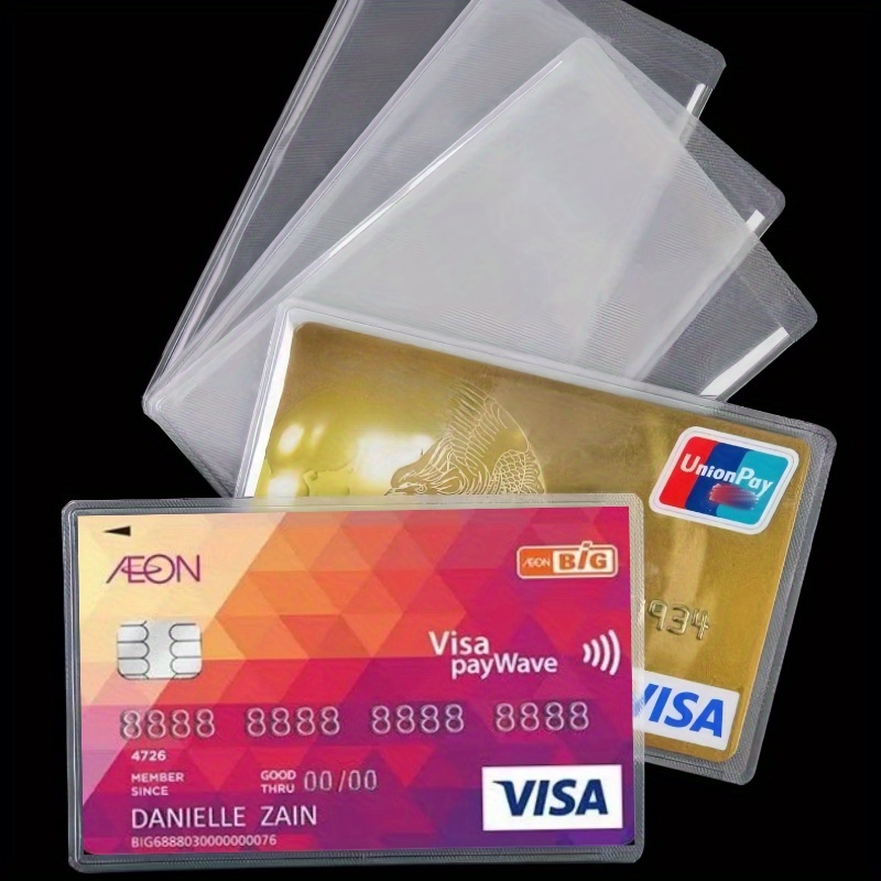 

10pcs Waterproof Sleeves - Scratch & Anti-demagnetization Protection For Credit, Id & Bus Cards