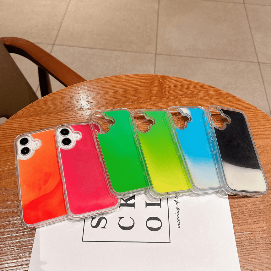 liquid luminous quicksand glow in dark mobile phone case Temu
