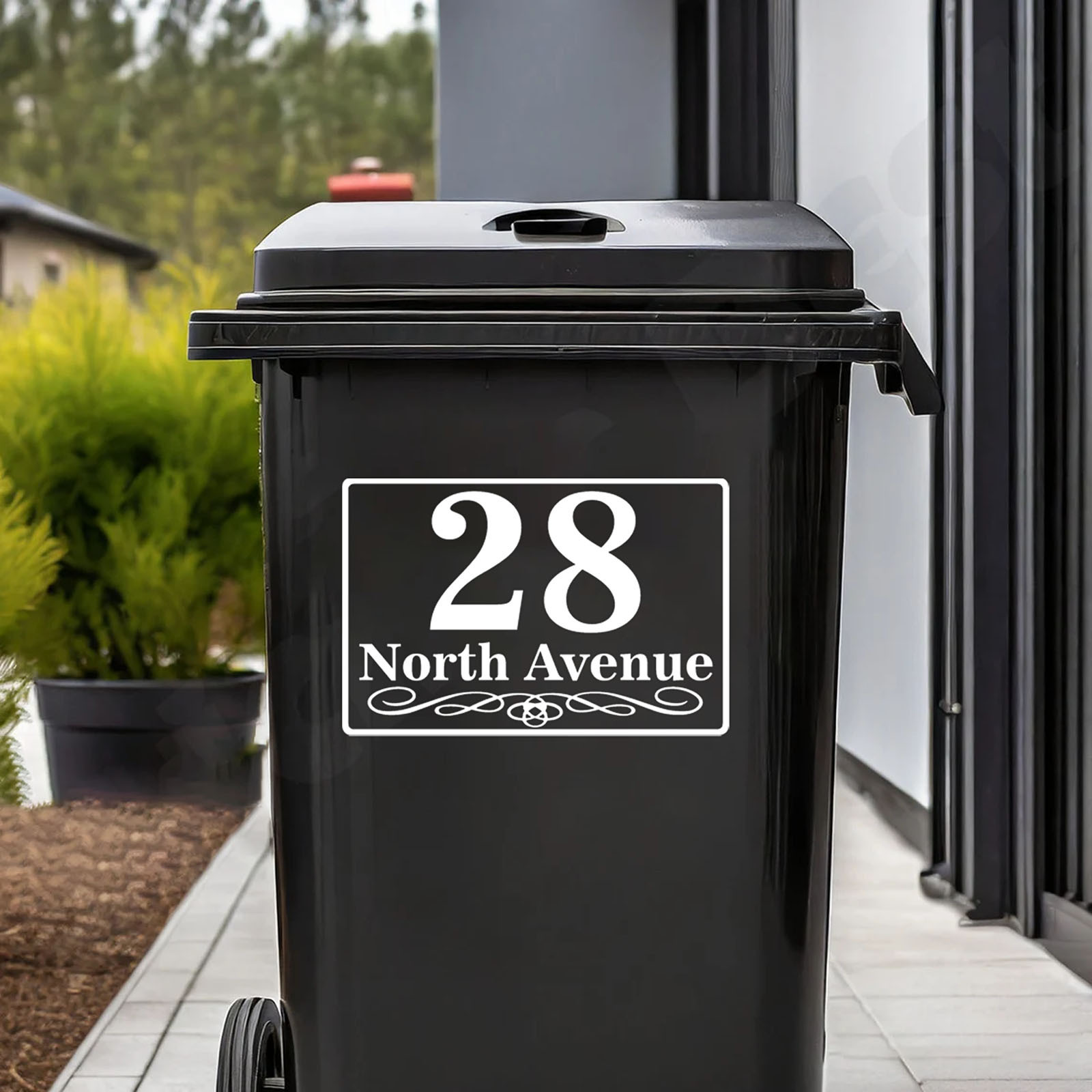 

Pack Of 2 Personalised Reflective Bin Numbers For Wheelie Bins Bin Stickers Wheelie Bin Numbers Stickers Custom Bin Number Number Street Name Custom Wheelie Bin Stickers Number