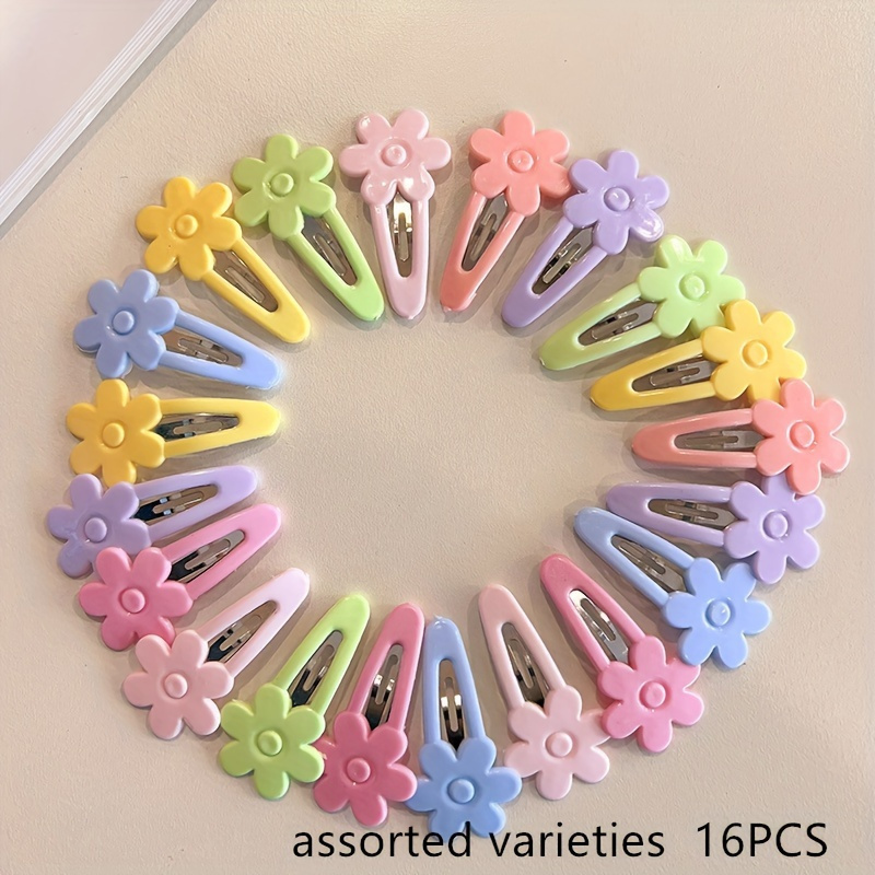 8/16pcs Cute Flower & Bow Hair Clips Compatible For Dollheads - Sweet Multicolor Hair Accessories Suitable For Women Girls, Collectors, Costume Parties, Photo Props