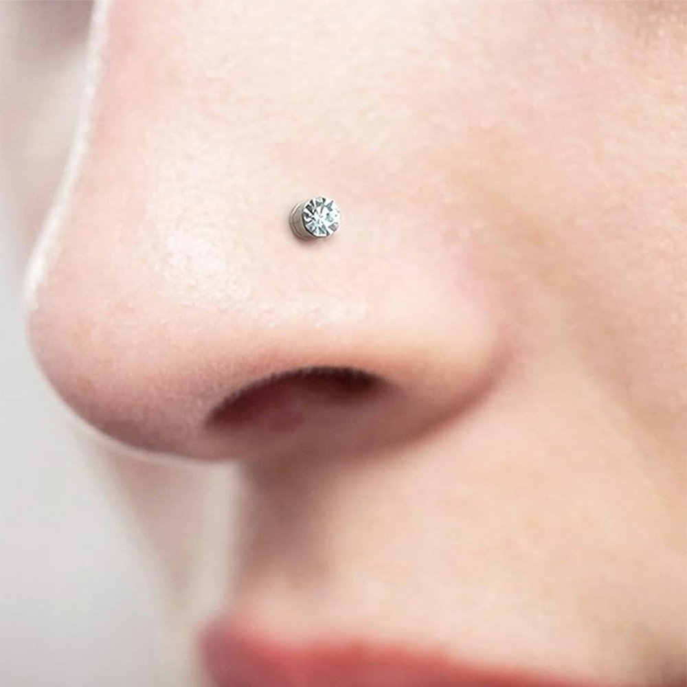 Black Nose Stud Nose Ring Men 12pcs Nose Ring Stud Magnetic Nose