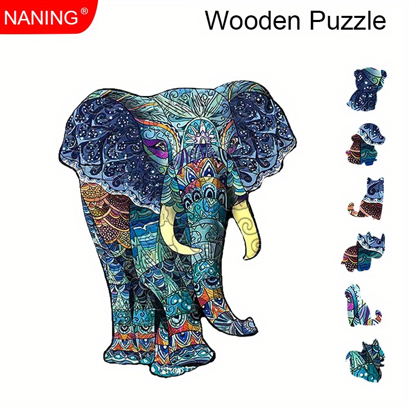 

Magic Halloween Christmas Presents Wooden Puzzle Birthday, Thanksgiving, Mixed Colors, Irregular Shapes, Parent-child Games, Party Games Toys, Concentrated Training Toys For Men And Women