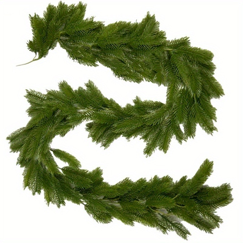 

75 Inch Artificial Pine Wreath - Realistic Green For Christmas, Easter, Halloween, Thanksgiving, Restaurant, Fireplace And Outdoor Decoration - Plastic Artificial Wreath