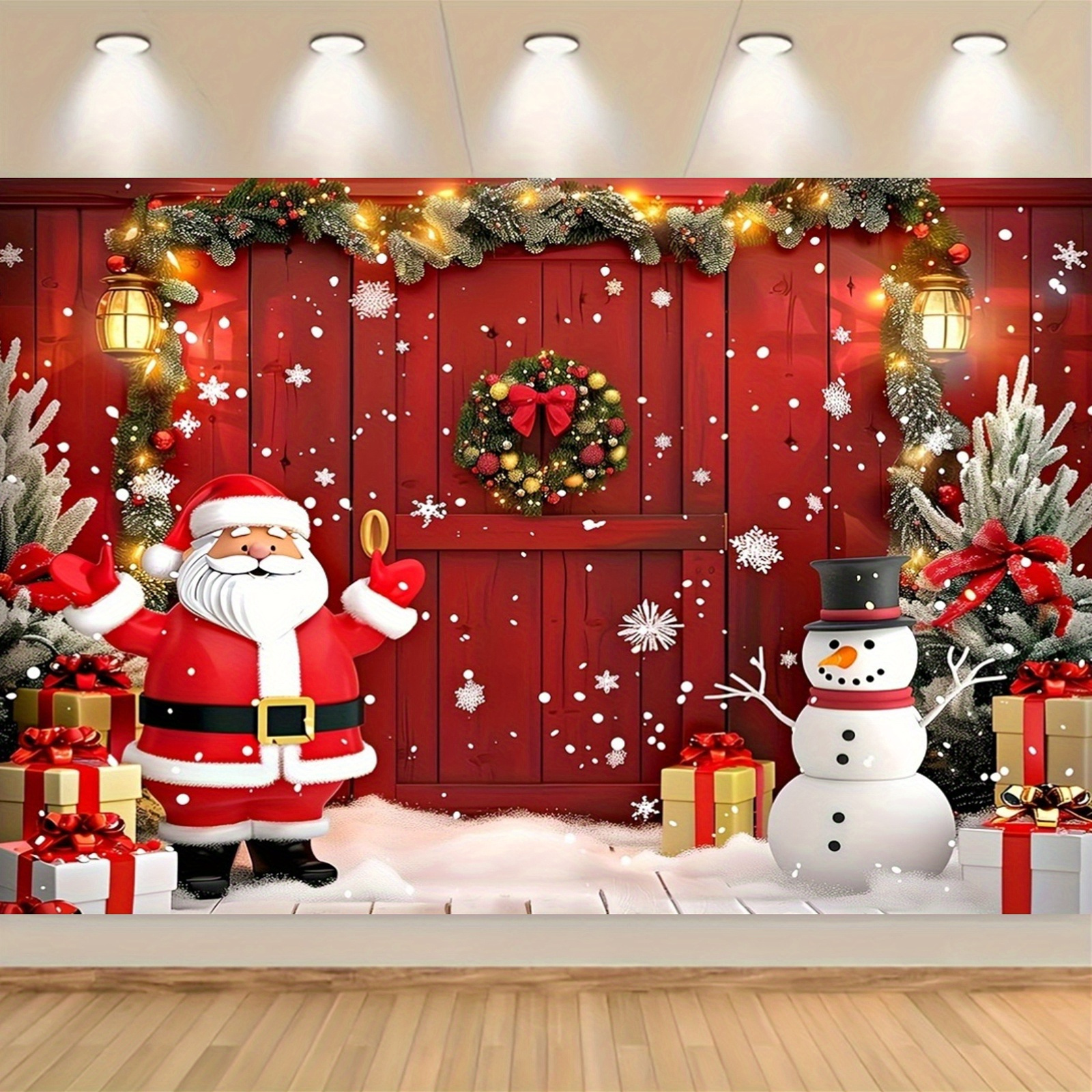 TEMU Christmas Banner - Wall Decor For Parties & Photography Backdrop, Christmas Decor