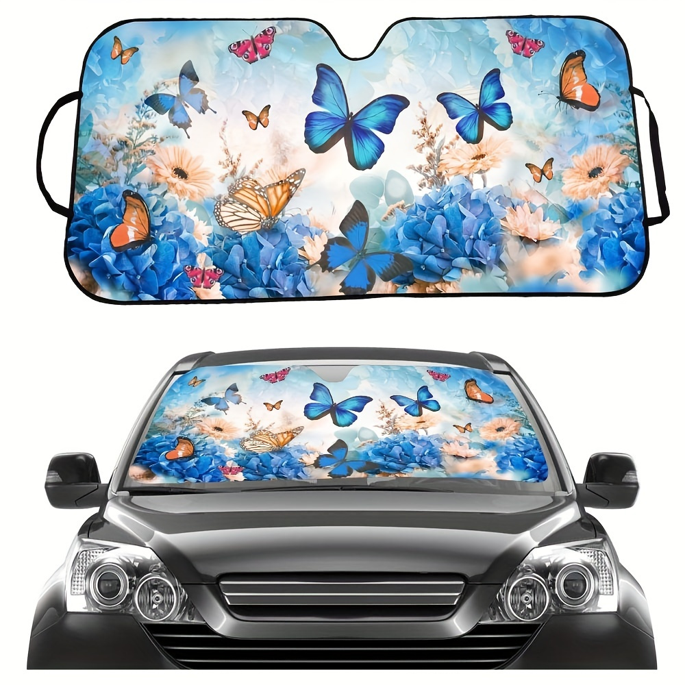 

Print Car Windshield Sunshade - Uv Protection For Vehicle Interior, Fits Most Models