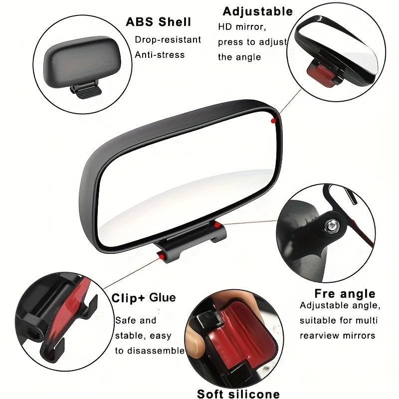 1 pack front blind spot   for cars curved wide angle hd glass     reduces blind spots enhances visibility         vehicle safety accessory curved design durable construction   details 1