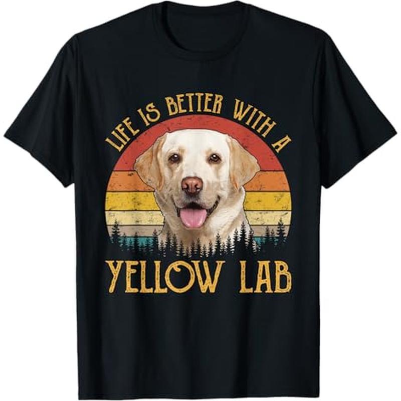 

With A Dog T-shirt, 100% Cotton, Gifts For Men Dad Husband , S-xxxl, Black