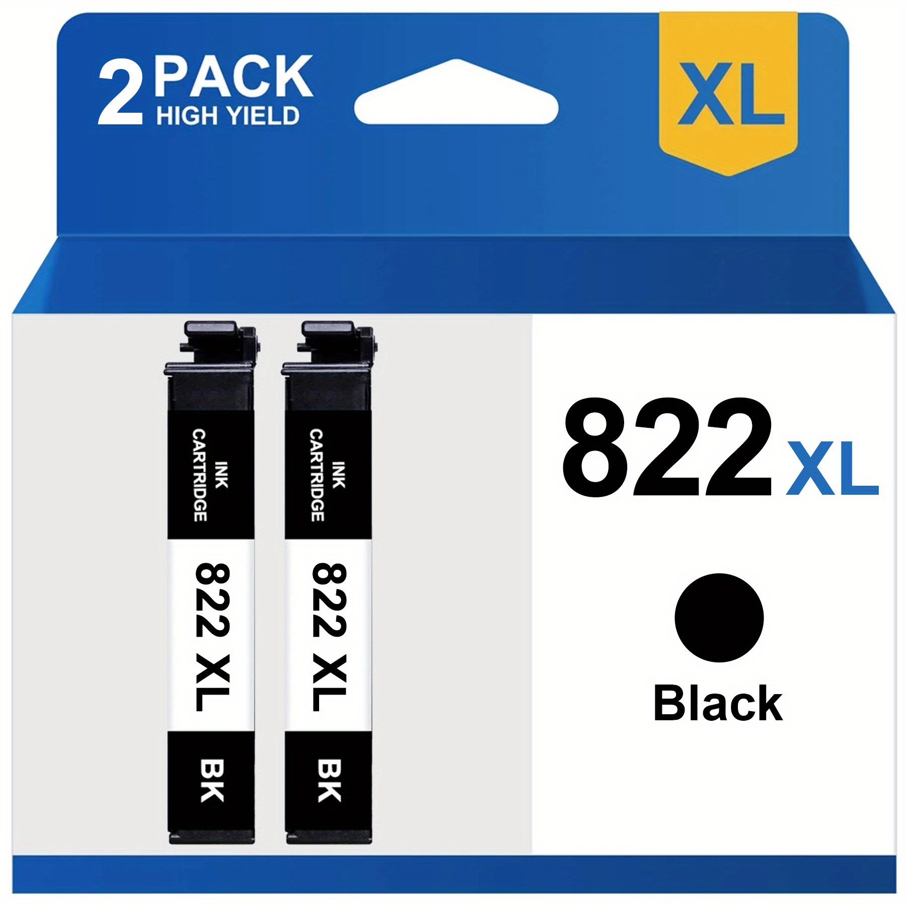 

2 822xl Ink Cartridges Compatible 822xl 822 Xl Workforce Pro Wf-3820 Wf-3823 Wf-4820 Wf-4830 Wf-4833 Wf-4834 ()