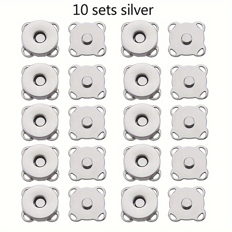 TEMU 10pcs Magnetic Snap Fasteners For Handbags, Purses, Wallets, And Crafts, Diy Bag Accessories