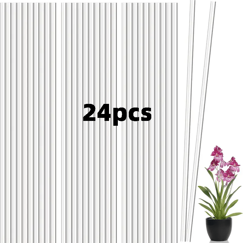 8/12/24pcs, 16-inch Acrylic Plant Supports For Gardens, Transparent Plant Sticks, Suitable For Indoor And Outdoor Plants