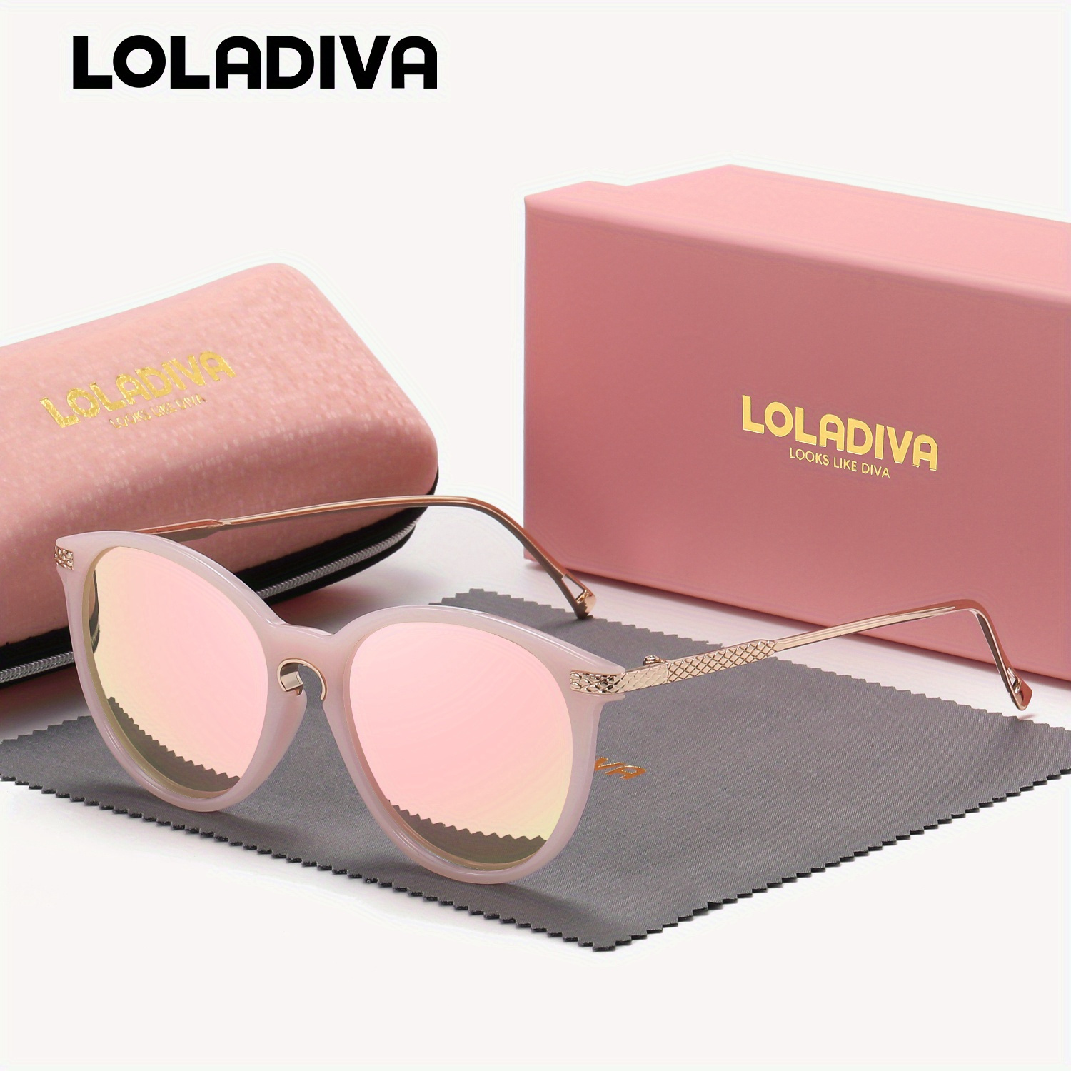 

LoLaDiva Lunettes rétro unisexes à monture ronde pour l'extérieur