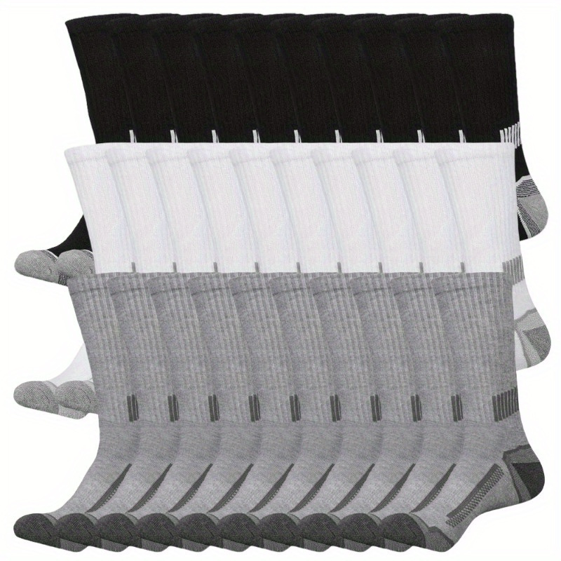 TEMU 20/ 30 Pairs Of Men's Breathable Round Neck Socks - Vibrant Color , Mid Tube Sports Socks, , Suitable For , Running Socks, Socks