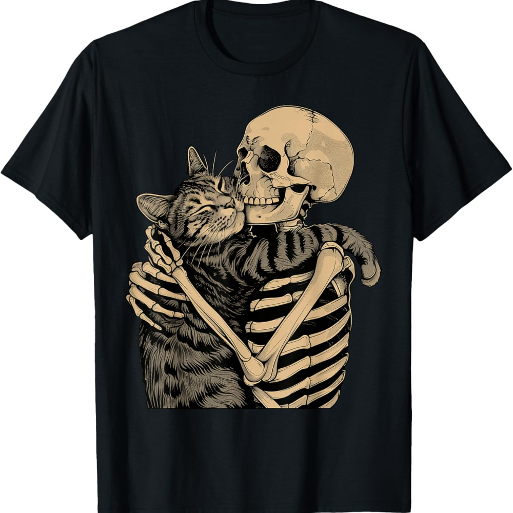 

Skeleton Hugging Cat Halloween Cat Lover Cat Mom