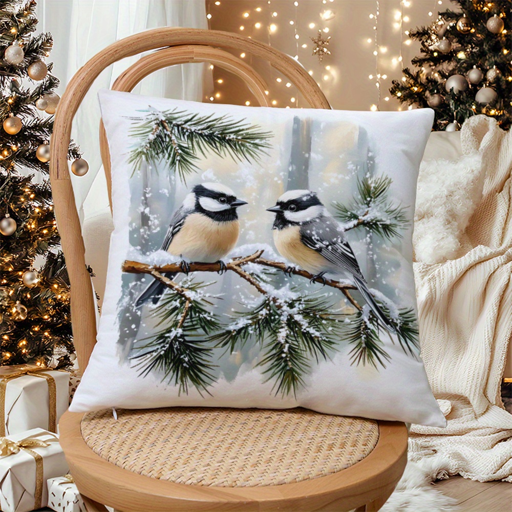 

Bird Plush Throw Pillow Cover With Hidden Zipper - Sofa, Bed, And Car Decor - Machine Washable (pillow Insert Not Included)