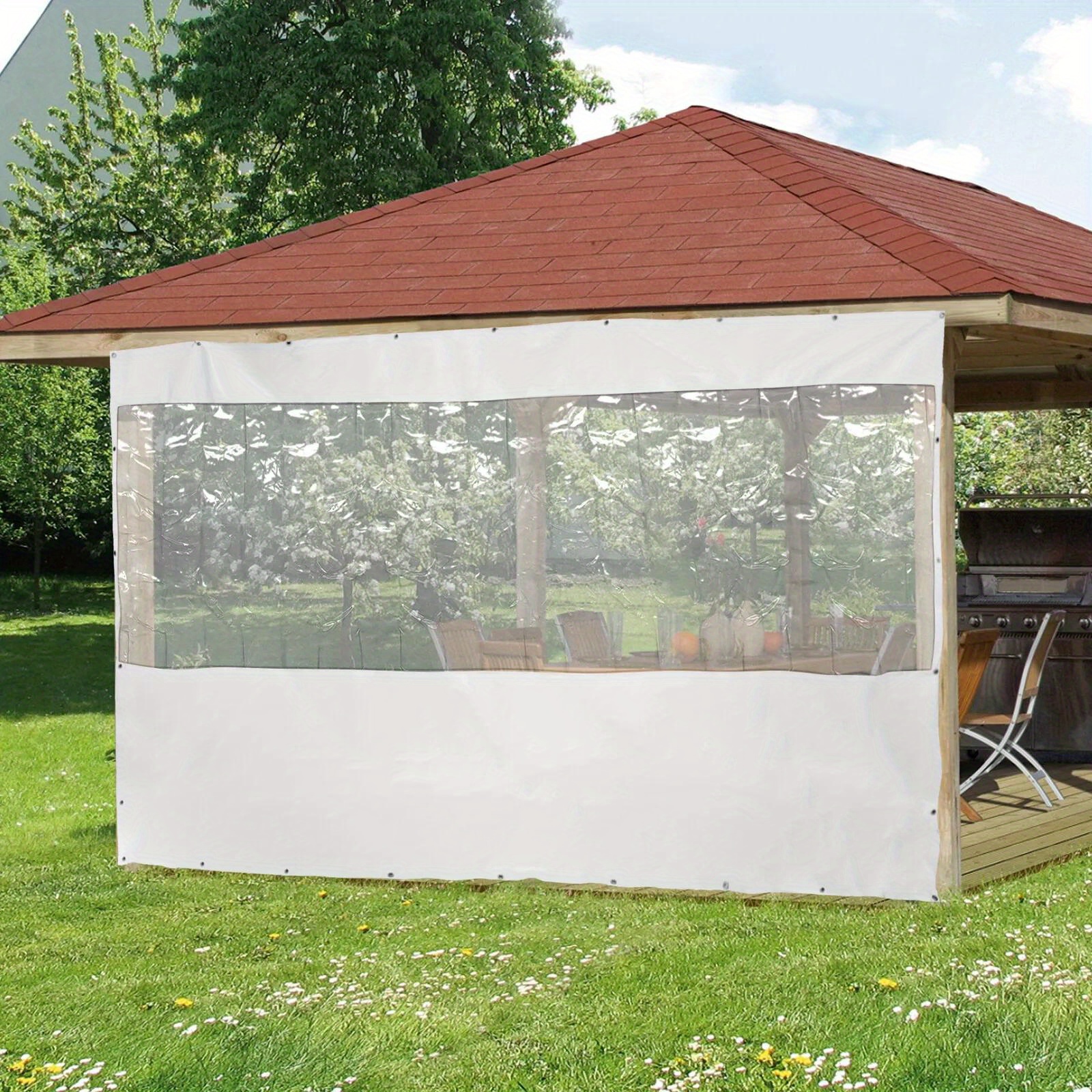 Commercial Grade Clear PVC Curtain – Waterproof Awning Canopy For Patio Enclosure – 0.5mm Thick