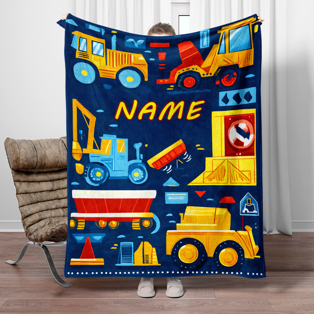 

1pc Custom Name Blanket, Print, Lightweight Flannel Throw, Soft And Warm Polyester, For Sofa, Bed, Travel, Camping, Living Room, Office, Chair, Party Favors, Adult Novelty Party Gift