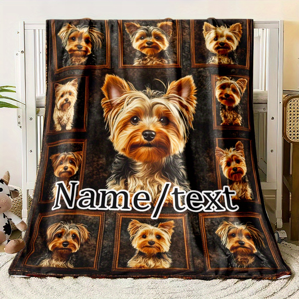 

1pc Personalized Blanket - Fleece For Sofa, , - No-electricity , Universal For Pet