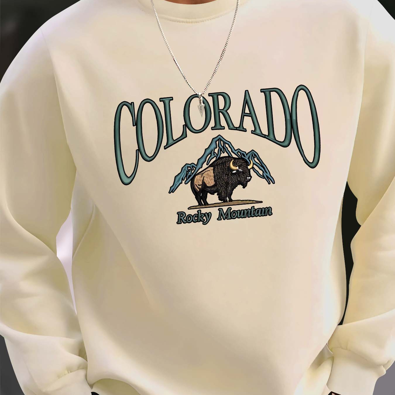 

1pc Men's Casual Pullover Sweatshirt With Print, Polyester Knit Fabric, Round Neck, Regular Fit, Graphic Design For Autumn And Winter