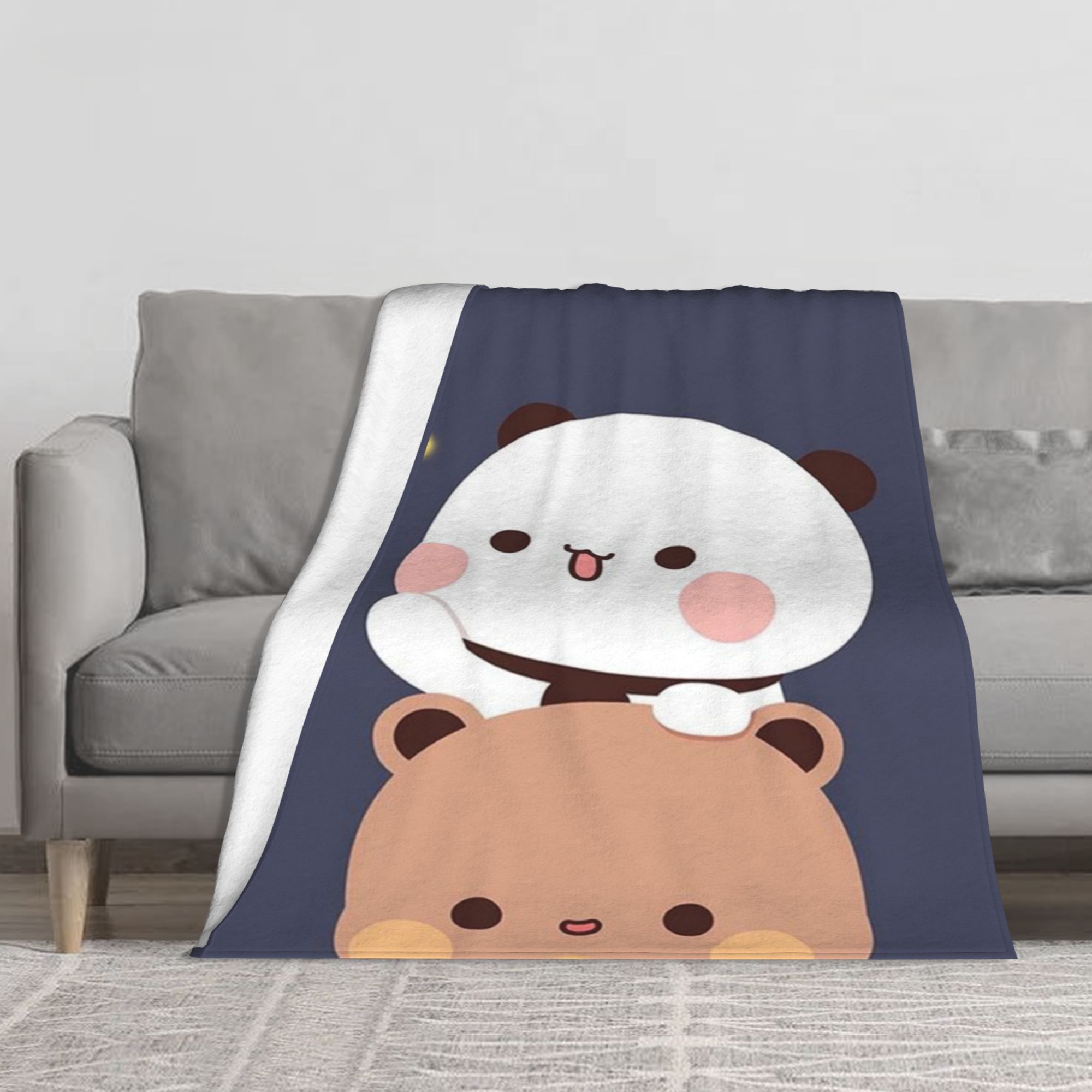 

& Dudu Cozy Flannel Throw Blanket - Soft, Warm, And For All - Home, Office, Car, And Camping - Cartoon Design - Ideal Gift