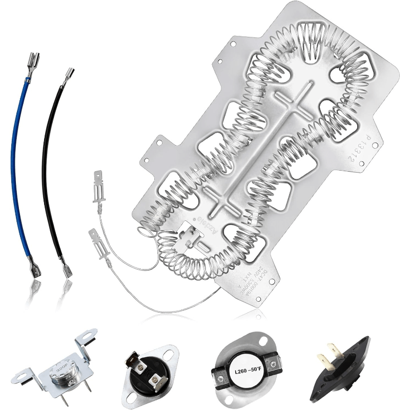 

High-quality Element Kit - Compatible With Dv42h5000ew/a3, Dv45h7000ew/a2 Models - Metal Construction, With Included Dc96-00887a, Dc47-00016a, Dc47-00018a & Dc32-00007a Parts - Diy Repairs, Azdele