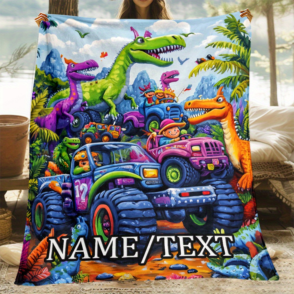 

1pc Customizable Fleece Blanket - Personalized & , Polyester For Sofa, Bed, - Novelty For Adults, No , No Needed