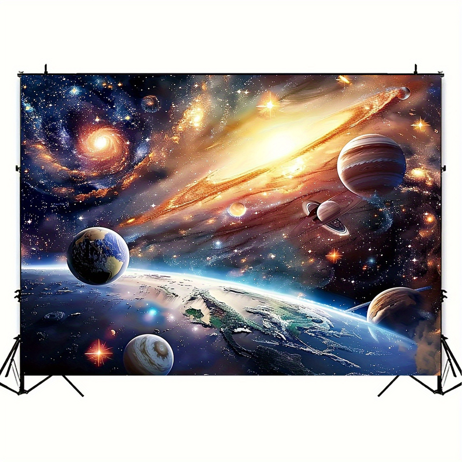 

1pc Space Photography Backdrop 39x59 70.8x90.5 In, Tapestry, Solar System Tapestry, Wall Hanging Tapestries, Polyester For Bedroom Living Room Apartment Dorm Decorations, Birthday Party