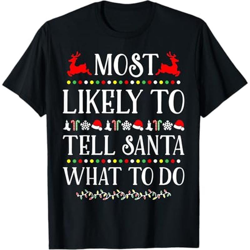 

Most To Santa Funny Christmas T-shirt, 100% Cotton, Gift For Humor Lovers On Christmas, S - Xxxl, Black