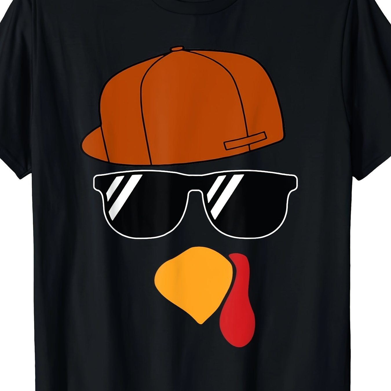 

Boy Türkiye Face Thanksgiving Day Hat Glasses Men's T-shirt