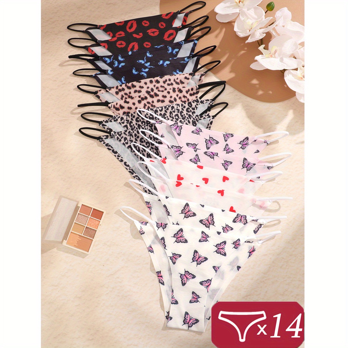 

14pcs Drawstring For Women Briefs Underwear