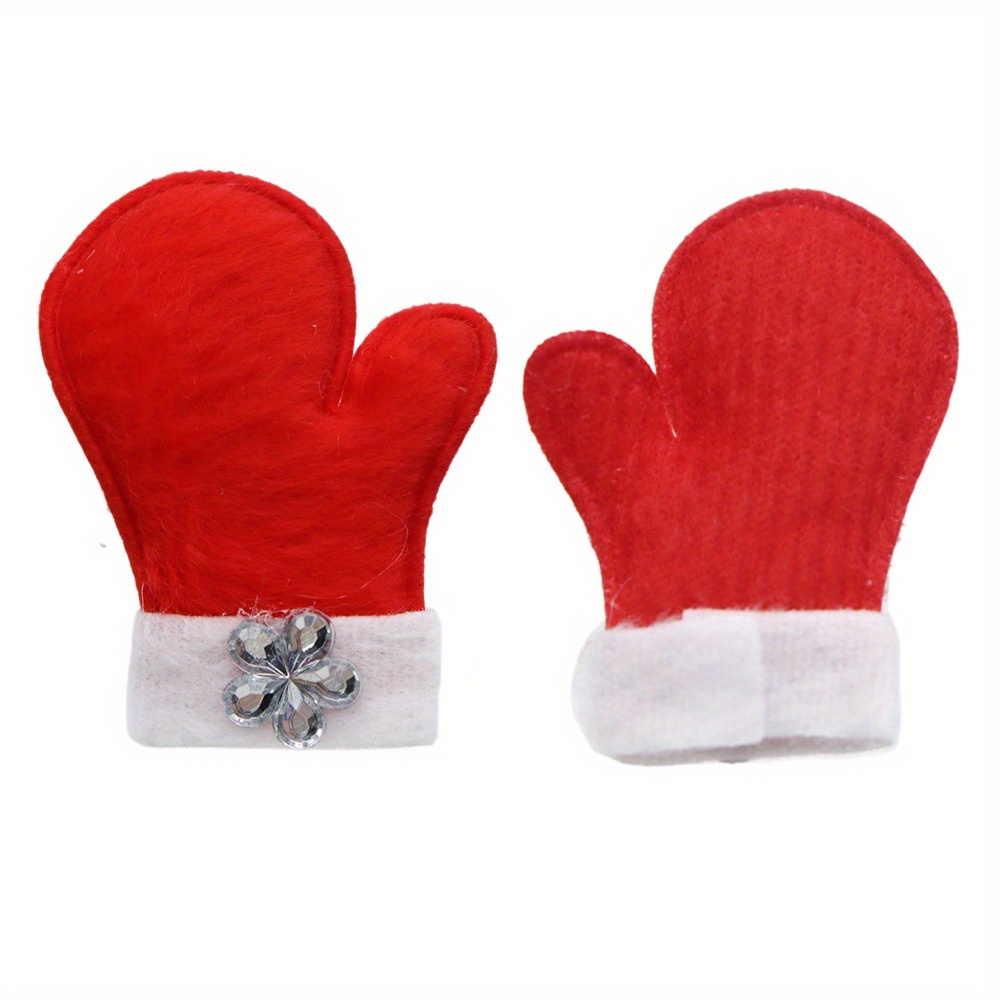 TEMU 10pcs Cute Mini Christmas Sock Gloves Diy Craft Supplies For Creative Accessories, - Arts And Crafts Projects, Party Favors, And Gift
