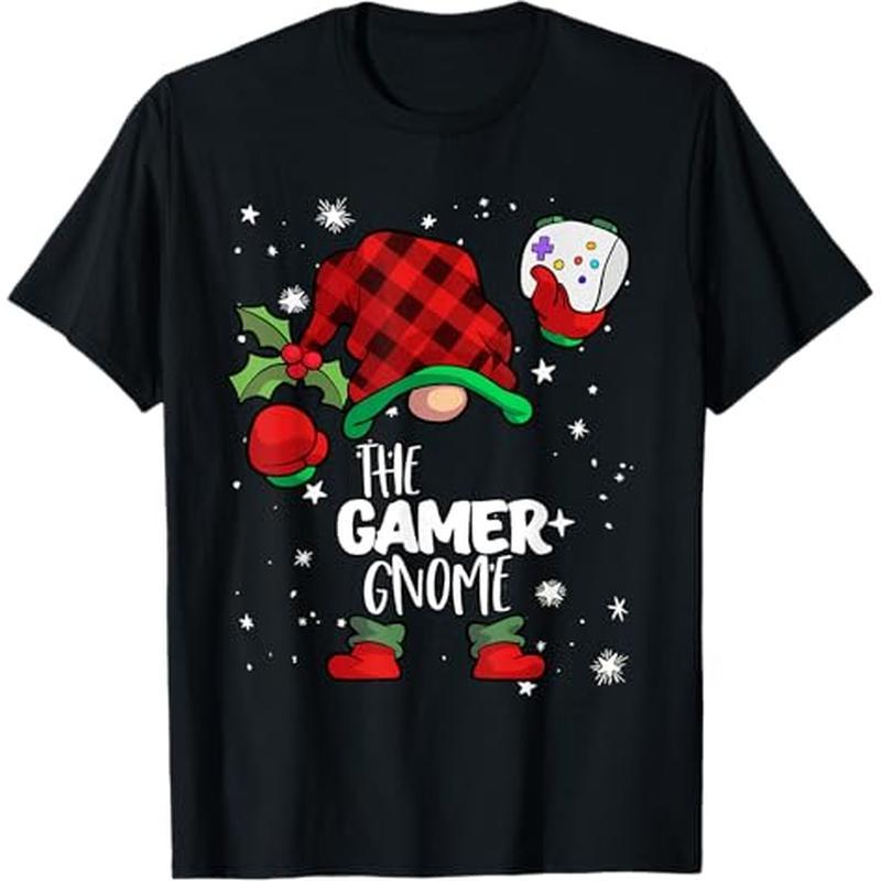 

Gamer Red Matching Family Christmas T-shirt, 100% Cotton, Families On Christmas, S - Xxxl, Black