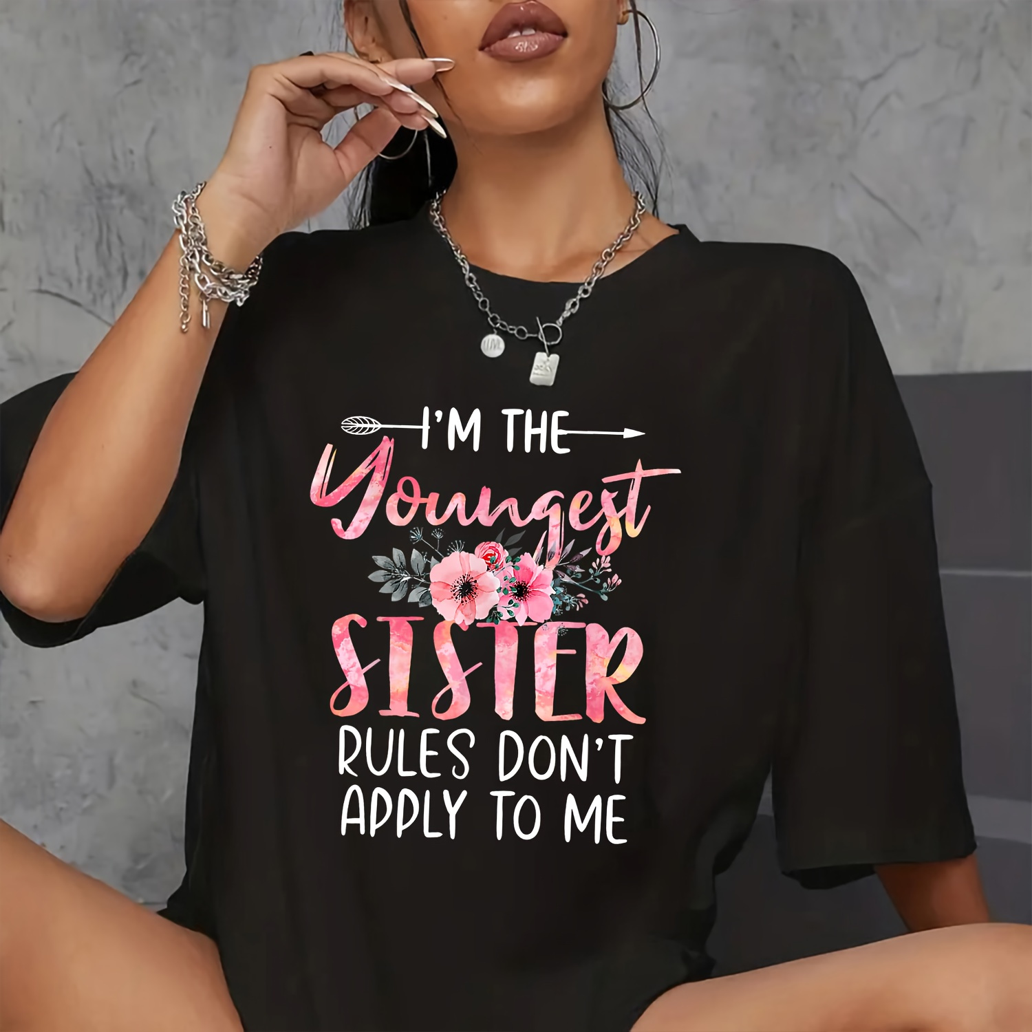 

I'm The Sister To Me Floral Cute T-shirt