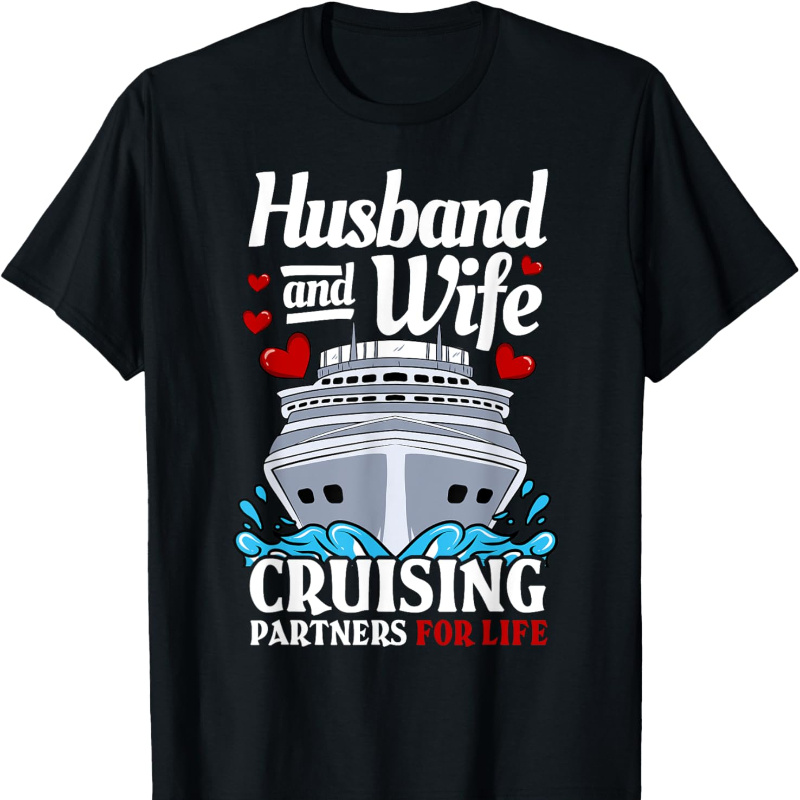 

Cruising Husband Wife Couple Men's Short Sleeve T-shirt 100% Cotton